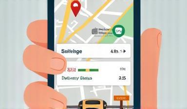 Order tracking interface on mobile
